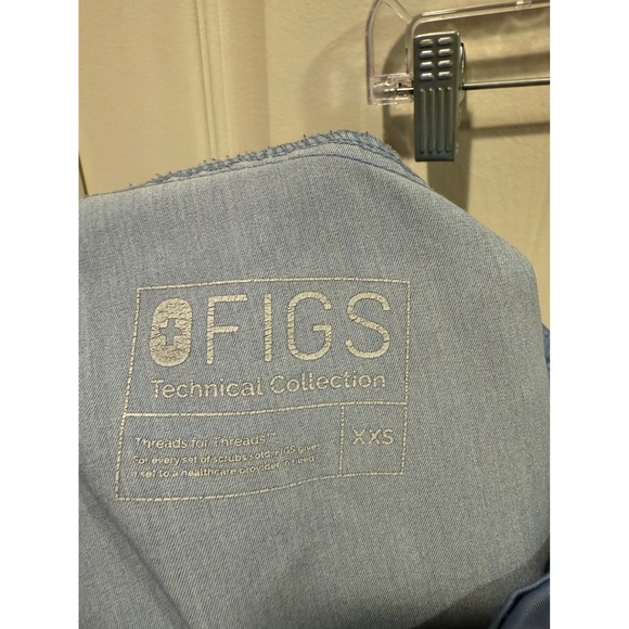 FIGS Kade Cargo Scrub Pants Heather Denim Technical Collection Size XXS - Picture 8 of 8